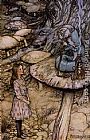 Arthur Rackham Alice in Wonderland The Rabbit Sends in a Little Bill painting